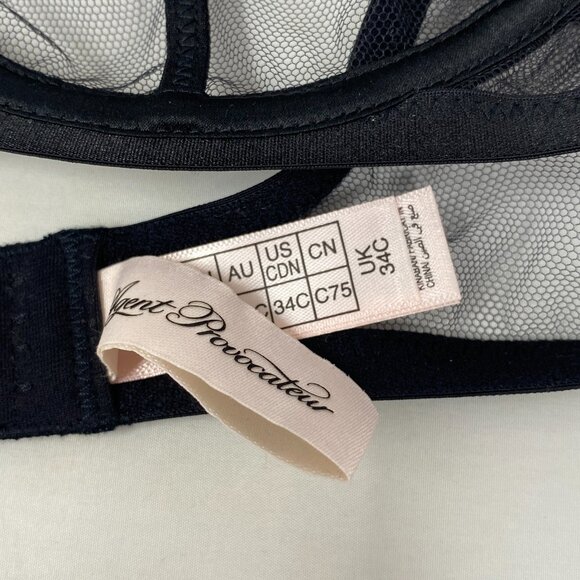 Agent Provocateur Zella Black Bra 34C NWOT - Picture 10 of 10